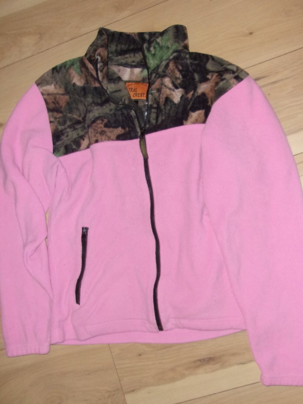 pink camo camouflage fleece womens size medium  coat jacket outdoor gorpcore